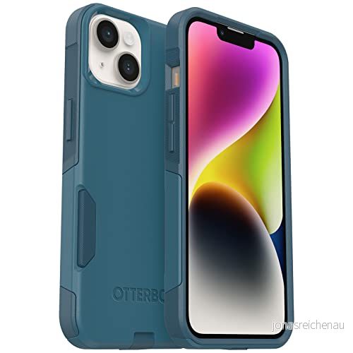 OtterBox iPhone 14 och 13 pendlarserien fodral Var inte blå (blå), smal tuff, fickvänlig, med portskydd 840262395762