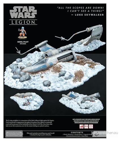 Star Wars Legion Crashed X Wing Terrain Expansion Two Player Battle Game Miniatures Strategy for Adults and Teens Ages 14+ Average Playtime 3 Hours Made by Atomic Mass Games 841333117368