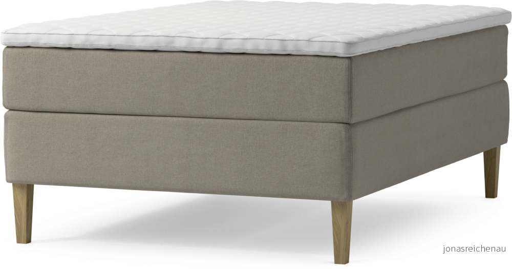 Delux Dream Kontinentalsäng, enkelsäng 140 cm med bäddmadrass och sängben l2kK2