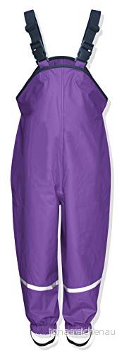Playshoes unisex barn regnbyxor textilfoder vind och vattentäta regnkläder, lila, 92 4010952369939