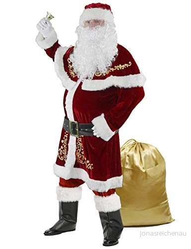 Ahititi Santa Claus Costume for Men 12pcs Christmas Set Deluxe Velvet Adult Suit S 613792808220