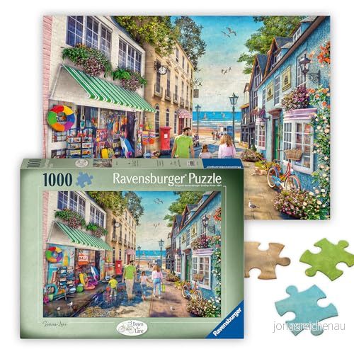 Ravensburger Pussel: Till stranden, pussel 1000 bitar, för vuxna, 1 000 att rama in pussel, vuxna gåvor, 70x50 cm 4005555002796