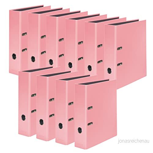 Original Falken 10 Pack PastelColor mapp. Tillverkad i Tyskland. 8 cm bred DIN A4 pastellfärgad flamingo rosa ringpärm mapp bokstavsmapp brevmapp kontorsmapp plastmapp slitsad motivmapp 4014481222468