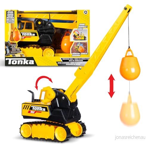 Tonka rivningsboll i stål, hållbar konstruktion av äkta gul rivningsleksak med realistiska rörelser, för pojkar och flickor från 3 år 885561062700
