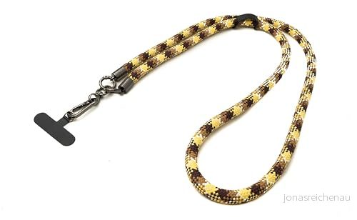 System S cape band axel hals extra tjock för smartphone skal av nylon gul brun 4251926631656