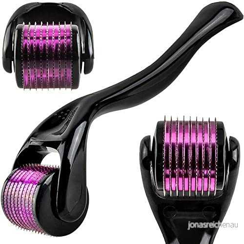 PARENCE Derma Roller, 0,5 mm Dermaroller ansikte, Roller Micro Nål för stimulering av hår/växt skägg 540 nålar hår och hårtoning 3701127514735