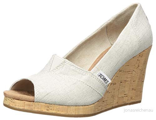 TOMS Dam klassisk Espadrille kil sandal, Naturligt korshatch Jacquard, 5.5 889556642144