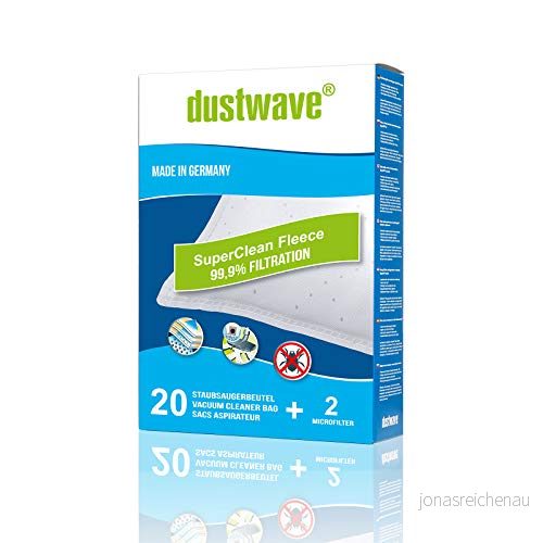 40 dammfilterpåsar (Superpack) Filterpåsar lämpliga för Base BA 7002 golvdammsugare från dustwave® märkesdammpåse Made in Germany inkl. mikrofilter 4099572038876