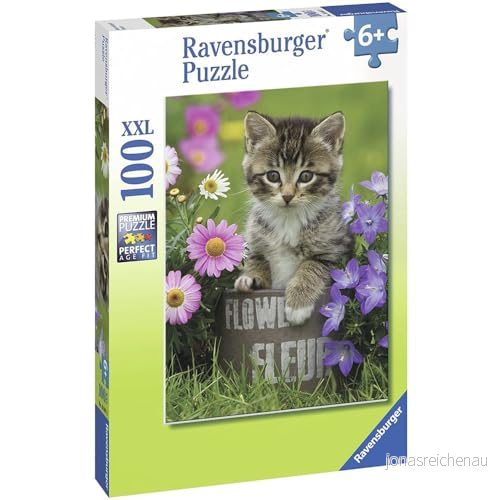 Ravensburger Pussel 10847 kattunge bland blommorna 100 stycken 4005556108473 Ravensburger Pussel 10847 kattunge bland blommorna 100 stycken 4005556108473