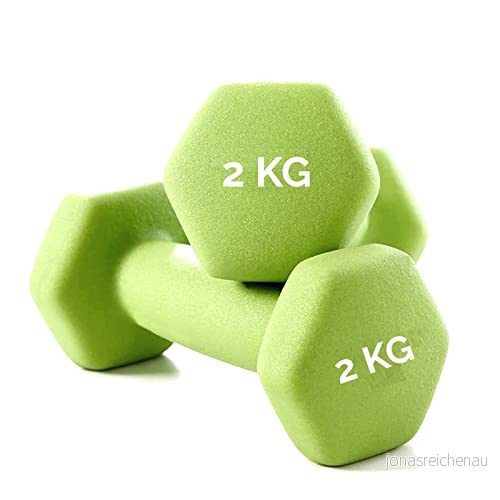 Neopren Viktstyr Idealisk för Functional Fitness Övningar (2 x 2 kg) DUMBBELLS WEIGHT skivstång 769322310500