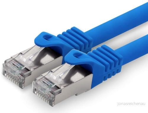 5,0m blå 1 st CAT.7 nätverkskabel patchkabel SFTP PIMF LSZH Gigabit Lan kabel 10Gb s cat7 raw med RJ45 kontakt Cat6a kompatibel CAT5 CAT6 cat8 4251073605180