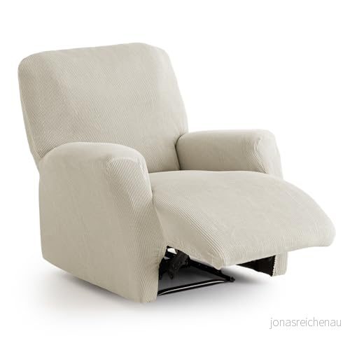 MAXIFUNDAS Elastic Fåtölj Soffa Skal Färg Elfenben Extra trasuave, Halkfritt och elastiskt sofföverdrag Inca Modell 8445713018614