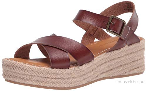 Amazon Essentials dam Flatform Espadrille sandal, Brun, 6 US 840174905493