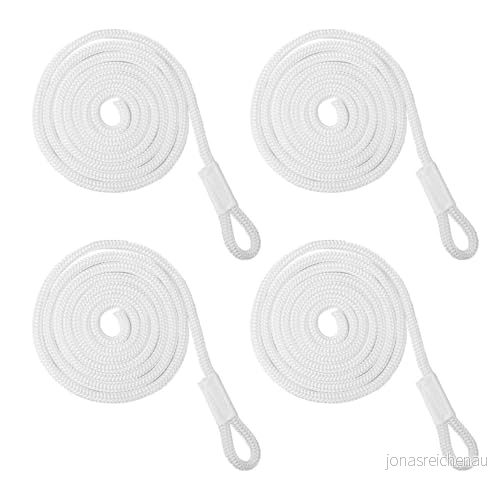 4 stycken fenderlinor, stövlar stötfångare lina tvinnat rep 127 cm robust båtkoppel marinrep för dockning av båtplatser 760606945074