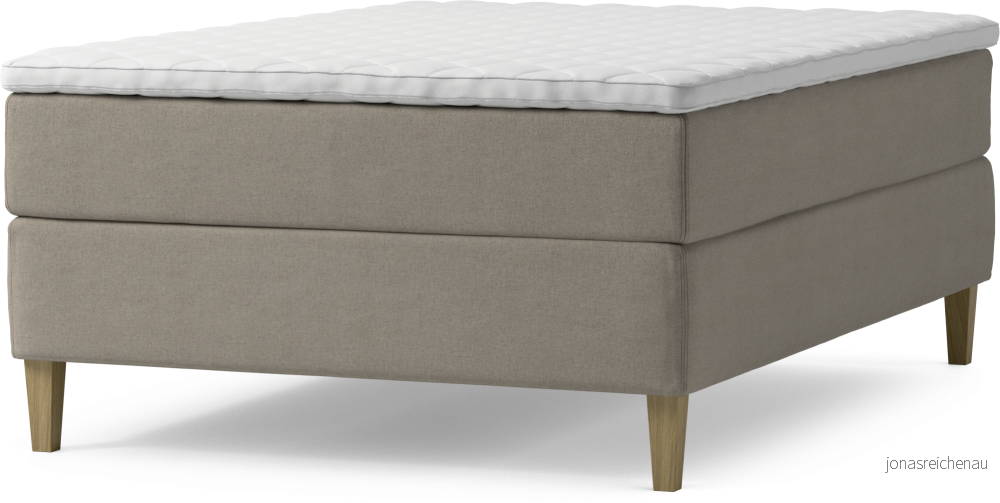 Delux Dream Kontinentalsäng, enkelsäng 140 cm med bäddmadrass och sängben NUdop