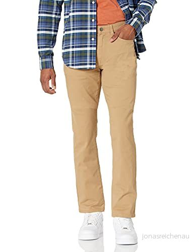Amazon Essentials mäns slim-fit-byxor, 5-fickors stretch twill-design, mörk kakibrun, 40 B x 30 L 193548644611