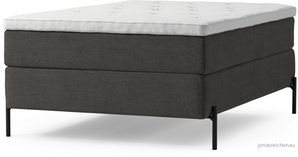 Delux Dream Kontinentalsäng, enkelsäng 140 cm med bäddmadrass och sängben V8mE4