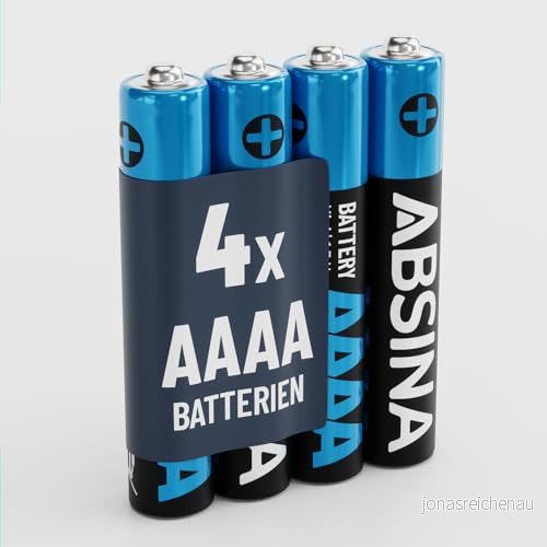 ABSINA 4 x batterier AAAA för surface Pen, surfplattepenna och mycket mer batteri 1,5 V alkaliska minibatterier LR61 E96 batterier, V, A 4260368688999