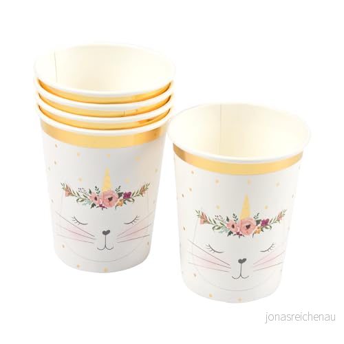 Homéa, Set med 6 kartongmuggar 25 Cl Boho Cat 3526781208000