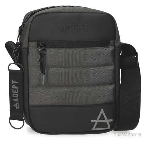 Adept Dmas axelväska medium Grå 17 x 22 6 cm Polyester, Grå, Talla única, 8435692774380