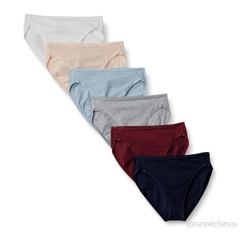 Amazon Essentials Women's Korta underkläder i bomull med höga ben (finns plusstorlek), Pack of 6, Coola färger/Varma nyanser, XS 191770742495