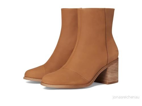 TOMS Evelyn Mid Calf Boot för kvinnor, Gulbrunt läder, 36 EU 195703406201
