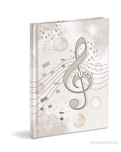 Agenda Organizer 2025 Januari December Inbunden, Vecka, Musikanteckningar Beige 8059174875794