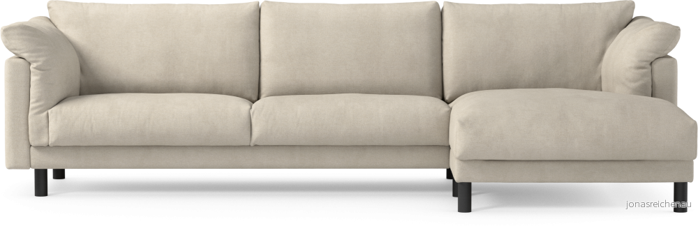 Cherrie 3-sits soffa med schäslong höger, fast klädsel 6kt6F