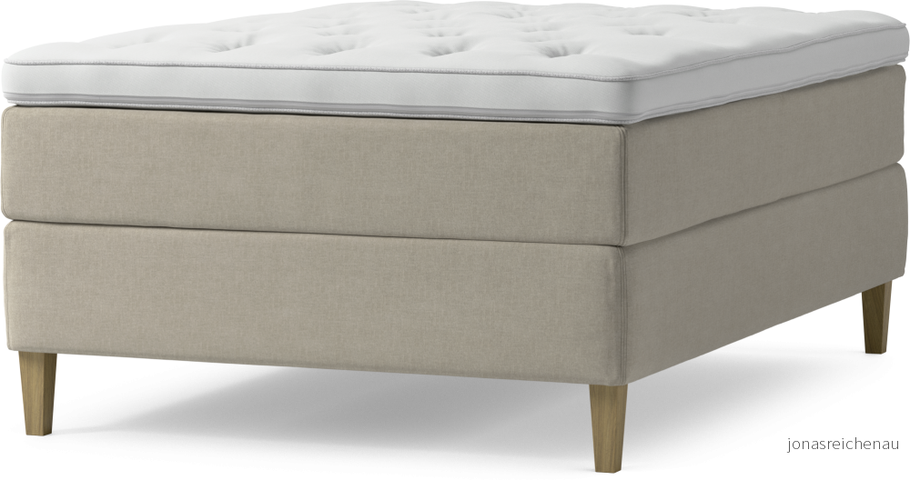Delux Dream Kontinentalsäng, enkelsäng 140 cm med bäddmadrass och sängben SGs6h