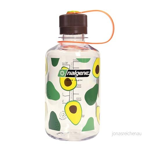 Nalgene Sustain Tritan BPA fri vattenflaska tillverkad med material härledd av 50% plastavfall, 16 oz, smal mun, avokado 661195004770