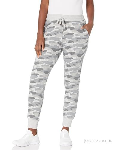 Amazon Essentials fleece joggingbyxor för kvinnor (finns i plusstorlek), ljusgrå kamouflage, X Large 191770934807