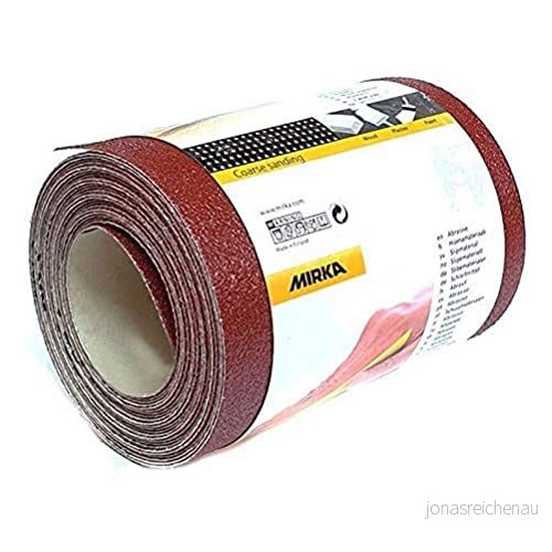 Mirka Red Sandpapper Sliprulle 115mm x 5m / korn P120 1 rulle/För slipning av trä, metall och plast 6416868807905