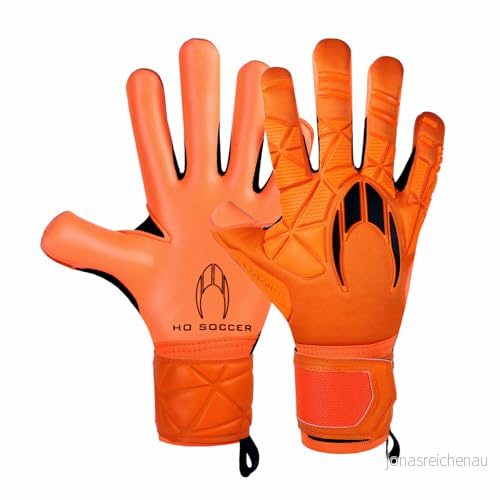HO Soccer SSG Legend Ergo Gecko Orange Skin Målvaktshandskar, Unisex Vuxen, Orange/Black, 9 8434666285693