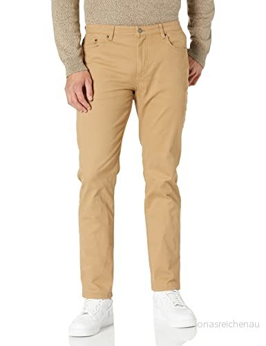 Amazon Essentials herr atletisk passform 5 ficka stretch twillbyxa (finns i stora och långa), mörkkaki brun, 32 B x 31 L 193548650025