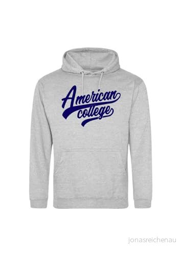 AMERICAN COLLEGE USA tröja med tryck varma kläder blandade män och kvinnor casual modell ACSCW1 MELL grå M, Färg: grå, M 3666052677248