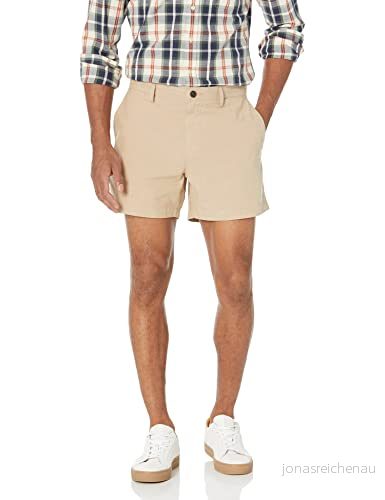Amazon Essentials lätta och bekväma smala fit oxford-stretchshorts, 13 cm, kakibrun, 38 W 191770813232