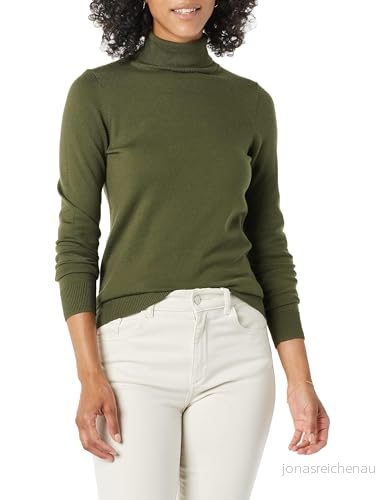 Amazon Essentials Women’s Lätt långärmad tröja med polokrage klassisk passform (finns i plusstorlek), Olivgrön, XS 195111563381