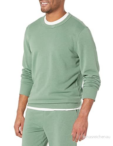 Amazon Essentials lätt långärmad fransk frotté rund hals sweatshirt för män (finns i stor och lång), salviagrön, Large 196433880972