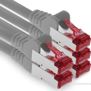 1aTTack.de 5x 5 m patchkabel CAT6 S/FTP avskärmning PIMF nätverkskabel CAT.6 RJ45 Ethernet kabel LAN router DSL modembrytare patchpanel grå st 4251073610016 1aTTack.de 5x 5 m patchkabel CAT6 S/FTP avskärmning PIMF nätverkskabel CAT.6 RJ45 Ethernet kabel LAN router DSL modembrytare patchpanel grå st 4251073610016