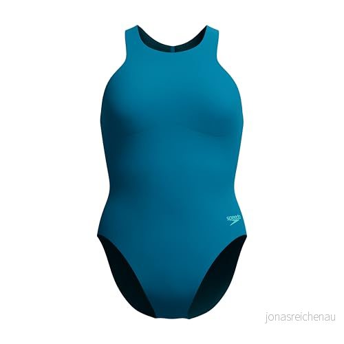 Speedo dam Racer Zip baddräkt Swim Fitness Mjuk känsla Premium badkläder (förpackning med 1) 5059937771250