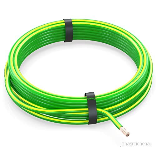 AUPROTEC 5 m fordonskabel 6,0 mm² FLRY B bilkabel som ring färg grön gul 4251315600423