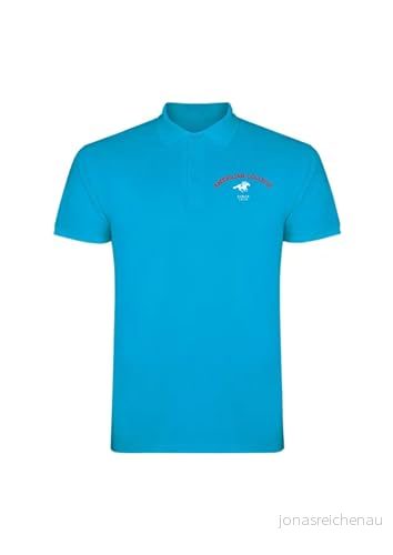 AMERICAN COLLEGE USA Pikétröjor sport andas tryckta blandade kläder herr och dam casual modell ACPLW3 indigo S, Indigo, S 3666052664606