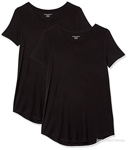 Amazon Essentials dam kortärmad scoopneck tunika, paket med 2, svart, XX Large 196433133283
