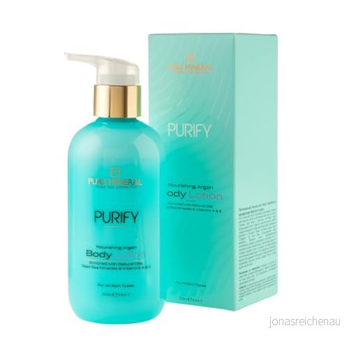 Pure Mineral Nourishing Body Lotion with Argan Oil Hydration and Revitalization All Skin Types Free from Silicones, Sulfates, Parabens 250 ml 7290013345936
