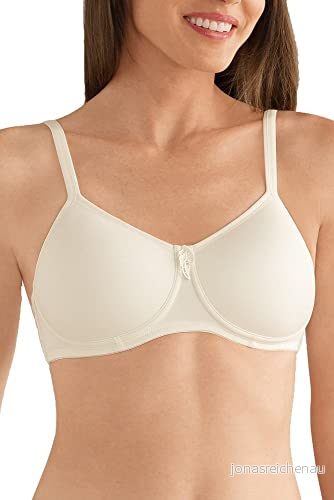 AMOENA Lara sömlös formad kupa bygelfri BH gjuten BH, Benvitt, 75AA 4026275445625