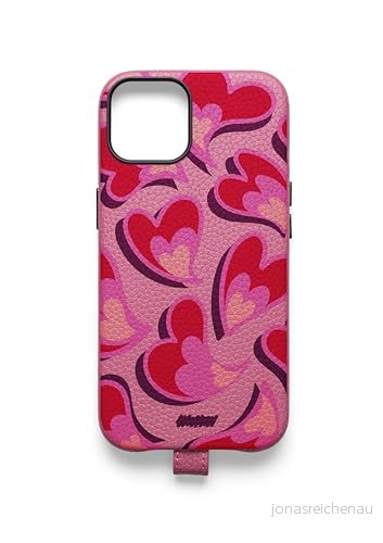 UNTAGS iPhone 13 Pro Max Back to The 70s Case lädereffekt material mjuk mikrofiber repskyddande insida rosa 8018080457265