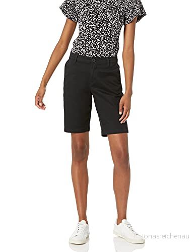 Amazon Essentials Bermudashorts för kvinnor med medelhög midja och 25 cm innerbenlängd, svart, 40 195111433417