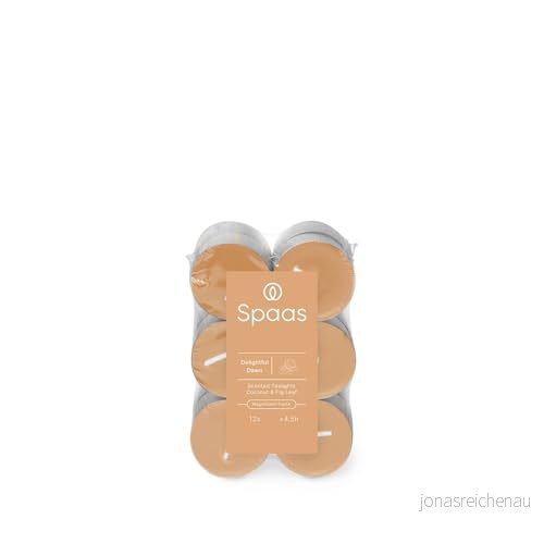 Spaas doftsatta värmeljus i platt paket. 12 st med 4,5 timmars brinntid Delightful Dawn 5411708191849