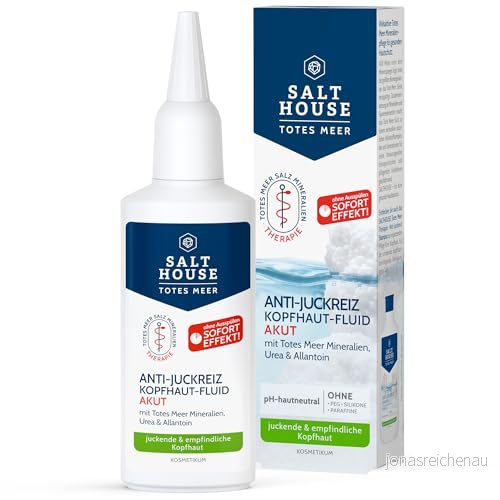 Salthouse Döda havsterapi anti klåda hårbotten flytande akut, lugnande leave on vård utan sköljning, med pantenol och niacinamid, för klåda, 75 ml 4008890006085