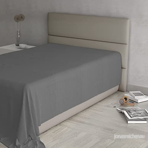 MAX COLOR överlakan 100% bomull, enfärgad, mörkgrå, halv kvadrat 180 x 300 cm 8058575158802